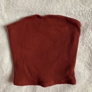 GARAGE burgundy rubbed tube top